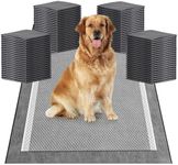 MIZOK Charcoal Puppy Pads Large Dog Training Pads Odor-Control Puppy Training Pads Leak-Proof & Super Absorbtion Dog Pads, Disposable, 60x90cm, 50 Pack