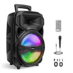 ZYMY Karaoke Machine for Adults and Kids, Portable Bluetooth Speaker Loud with Lights and Microphone, PA System Party Speaker Support USB AUX TF Card FM Radio