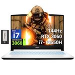 MSI Sword 15.6" FHD 144Hz Gaming Laptop, Intel i7-12650H, 16GB DDR4, 1TB SSD, NVIDIA GeForce RTX 3060 6GB GDDR6, Backlit Keyboard, HD Webcam, Wi-Fi 6, Windows 11 Home, White, 256GB Docking Station Set