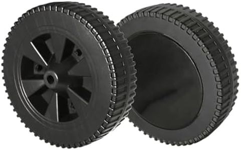 SMZhomeone 2Pcs Grill Wheels Replacement Parts 7 Inch ForCharbroil Grills And Other Brand Black Plastic Wheel(170MM)