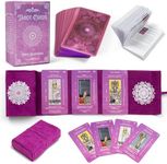 Tarot Cards with Guidebook | with Meanings on Them | Tarot Wrap Pouch with Placements | Purple & Pink Designs | Perfect for Beginners & Experienced Practitioners