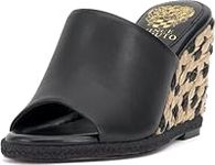 Vince Camuto Women's FAYLA Wedge Sandal, Black, 6