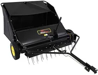 Brinly STS-42BHDK-A 42" Tow-Behind Lawn Sweeper with Dethatcher and Hamper Windscreen