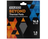 subZero BEYOND 16.8w/mk Thermal Pad, 100x100mm, Soft Thermal Compound, Ideal Gap Filler for GPU/Laptop Heatsink/GPU/CPU/LED Cooler (1.5mm)