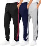 3 Pack Boys Tricot Sweatpants Joggers Kids Boy Jogger Sweatpant Pant Track Pants Athletic Workout Gym Apparel Training Fleece Tapered Slim Fit Tiro Soccer Casual Clothing,Set 2,S (8)