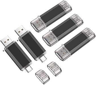 Vansuny 5 Pack 64GB USB C Flash Drive 2 in 1 OTG USB 3.0 + USB C Memory Stick with Keychain Dual Type C USB Thumb Drive Photo Stick Jump Drive for Android Smartphones, Computers, MacBook, Tablets, PC