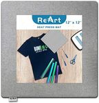 ReArt Heat Press Mat for Cricut Easypress Both Sides Applicable - 12inch x 12inch Cricket Craft Vinyl Ironing Insulation Transfer Heating Mats for Easypress 2,Grey