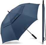 ZOMAKE Extra Large Golf Umbrella 80 Inch - Grand Parapluie de Golf Oversize Umbrella Double Canopy Vented Men's Golf Umbrellas for Rain Windproof Stick Umbrellas(New Navy Blue)