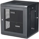 StarTech.com 4-Post 12U Wall Mount Network Cabinet w/ 1U Shelf, 19" Wall-Mounted Server Rack for IT / Data Computer Equipment