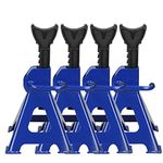 3 Ton Capacity Each Axle Stand for Vehicle Caravan Stand Lifting Heavy Duty Metal Steel Axle Jack Stand Car Support Holding Stand Quick Release Ratchet Adjustment for Garage Workshop Usage Pack of 4