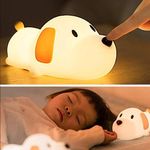 NYRWANA Night Lamp for Bedroom, Cute Lamp, Night Lamp for Kids, Silicone Lamp, Cute Night Lamp, Birthday Gifts, Lamp for Kids, Light Lamp, Diwali Light, Rechargeable, Puppy Lamp (2 Modes White)