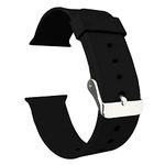 Acm Watch Strap Slide Silicone Belt compatible with Fire-Boltt Visionary Bsw046 & Fire-Boltt Ring Plus Bsw005 & Fireboltt Dream Bsw202 & Gladiator Pro & Gladiator Plus Smartwatch Classic Casual Band Black