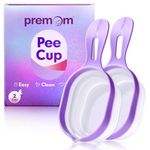 Premom 2 Urine Cups for Ovulation & Pregnancy Tests: Reusable & Collapsible Sample Collection Kit for Home Fertility Testing - Easy to Use & Clean - Essential Pee Cup for Women Trying to Conceive