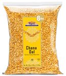 Rani Chana Dal (Split Desi Chickpeas without skin) 128oz (8lbs) 3.63kg Bulk ~ All Natural | Gluten Friendly | NON-GMO | Kosher | Vegan | Indian Origin