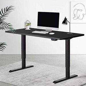 Artiss Electric Laptop Standing Desk Height Adjustable Sit Stand Desks 120cm X 60cm Desktop Table for Office Study Computer Workstation Home Use Black Whole Piece Monitor Riser