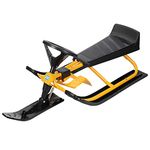 PHAT Snow Sled for Kids, Snow Racer, Durable Metal Snow Slider (Yellow)