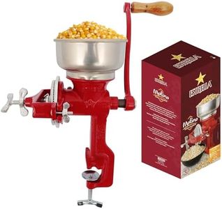 Estrella Cast Iron Manual Crank Corn Grain Grinder 14" Tall & 5" Hopper