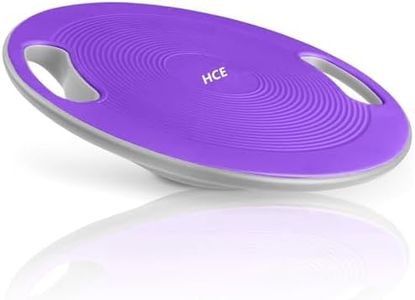 HCE Wobble Balance Board, Plastic Balance Trainer Board Wobble Board with Handles Core Trainer for Standing Desk, Core Training, Home Gym Workout (purple)