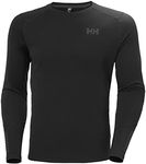 Helly Hansen Men's Lifa Active Crew Ls T-Shirt, Black, Medium