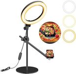 LUXSURE Ring Light for Desk with St