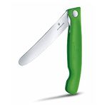 Victorinox Swiss Classic Tomato and Table Knife, Extra Sharp Blade, Serrated Edge, 11 cm, Stainless Steel, Green