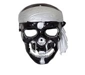 brown leaf Scary Horror Pirates Skull Face Mask for, Theme Party, Halloween Party, Fancy Dress, Holi (Silver)