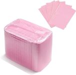 AREMOD Disposable Nails Art Table Towels 3 Ply Nail Prep Paper Table Mats 13" x 18" 50pcs Waterproof Tattoo Cover Dental Bibs for Tattoo Supplies Nail Manicure(pink)