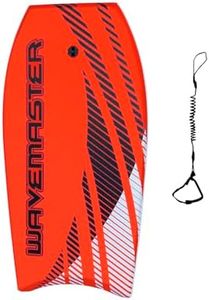 44 inch Body Board Ultimate Wavemaster Pro Bodyboard, Super EPS Core with Pro Quality Wrist Leash