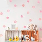 Spilay Pink Dot Wall Decals Wall Stickers Peel and Stick Removable Wall Stickers for Kids Nursery Bedroom Living Room (Pink)