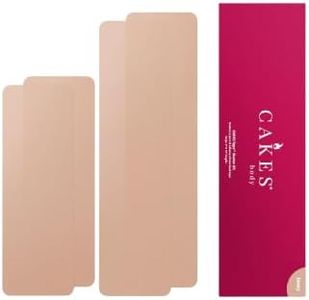 CAKES Silicone Boob Tape - Invisible, Ultra Thin, Seamless Breast Tape for Boob Lift - Reusable Pre-Cut Buildable Strips - Dermatologist-Approved, Non-Toxic, Skin-Safe Silicone - Honey, 1 Kit