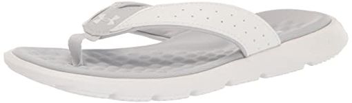 Under Armour Men's Ignite 7 Flip Flop, (100) White/Halo Gray/White, 10