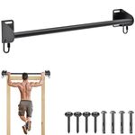 SELEWARE Wall Mounted Pull Up Bar, Heavy Duty Chin Up Bar for Doorway, Multifunctional Home Gym Workout Equipment with Resistance Band Hooks, Supports Up to 440 lbs