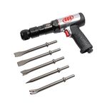 Ingersoll Rand 135MAXK Vibration Reduced Quick Change Air Hammer 5-Piece Chisel Set, 2600 BPM, 3" Stroke, Round Shank