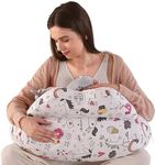 BATTOP Nursing Pillow for Breastfeeding,with Removable Covers,PlusSize Breastfeeding Pillows for Mom,Bottle Feeding,Extra Pillow on Top for More Support for Mom Baby