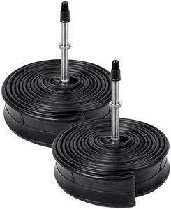 2-Pcs 700C Heavy Duty Bike Tubes 700x25C/26C/28C/30C/32C/34C FV60mm Presta Valve Premium Butyl Rubber Inner Tube Compatible with 700x25C 700x26C 700x28C 700x29C 700x30C 700x31C 700x32C Bike Tire Tubes