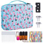 Essential Oils Storage Hold 70 Bottles - Carrying Hard Shell Organizer Case Compatible with Artnaturals/Young Living/Radha/Doterra Aromatherapy Essential Oils 5ml, 10ml, 15ml with Foam Insert - Flamingo