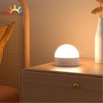 Kintion Nursery Night Light, Soft Warm Night Light for Kids Breastfeeding and Sleep Aid, Red Night Light for Bedside, 8 Colors, Adjustable Brightness, Portable LED Night Lamp for Teen Girls, 1pcs