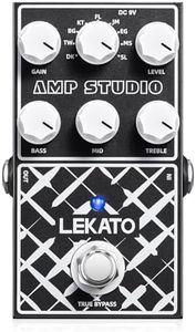 LEKATO Preamp Pedal Digital Guitar Effects Pedal 9 Preamp Models with 3 Band EQ for Electric Guitar