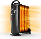 Air Choice Oil Filled Radiator Heater, 700W Oil Heater with Adjustable Thermostat, Overheat Protection, Portable Mini Heater with 2 Heat Settings, Quiet & Durable Electric Space Heater for Indoor