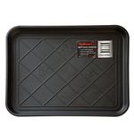Pure Garden Stalwart Eco Friendly Utility Boot Tray Mat, 20"x15"/Small, Black