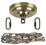 Sangle Soppfy Vingage Canopy Kit and Pendant Light Fixture Chain for Chandelier or Swag Light Fixtures,Maximum Weight of 50 Pounds, 6 feet,Heavy Duty,5 Inches Diameter (Green Bronze)