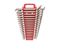 TEKTON Angle Head Open End Wrench Set with Holder, 16-Piece (10-27 mm) | WAE92204 | Made in USA