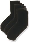 Jockey Men's Solid Color Training Ankle Socks (Pack of 3) 7036_Black_Free Size