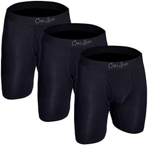 Chill Boys Viscose from Bamboo Boxer Briefs - Soft Breathable Men's Underwear. Cool Comfortable Boxers - 3 Pack