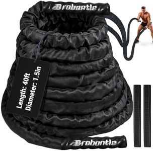 Brobantle Battle Rope for Home Gym Workout,1.5 Inch 40ft Weighted Exercise Ropes for Working Out,Heavy Fitness Training Rope