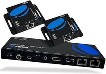 OREI 1x2 HDMI Extender Splitter Over Single Cable CAT6/7 1080P with IR Remote EDID Management - Up to 132 Ft - Loop Out - Low Latency