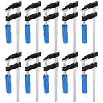 TAICHEUT 10 Pack 8 Inch Bar Clamps, F Steel Bar Clamps with Pad Protector for Welding, Woodworking and DIY Project