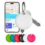 Boompods Boomtag Tracker Tag, Item Finders - Smart Bluetooth Tracker Devices, Luggage Tracker for Suitcases, Children, Pet, Wallet - Sustainable Key Finder Compatible with Apple Find My App - White