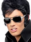 Smiffys Elvis Shades in Silver for Adults, Officially Licensed, Get the Look Instantly with Iconic Silver Shades, Perfect for Matching Costume and Music-Themed Fancy Dress