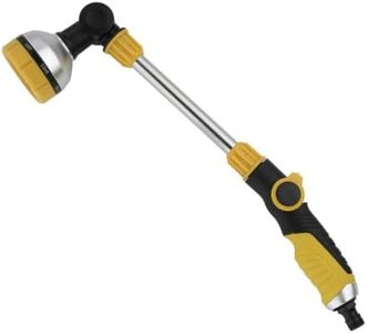 17.5" Garden Watering Wand with Thumb Control,8 Patterns Lightweight Garden Hose Wand | Hose Nozzle Sprayer for Hanging Plants and Shrubs Window Cleaning Pet Bathing | Fits Standard Garden Hoses